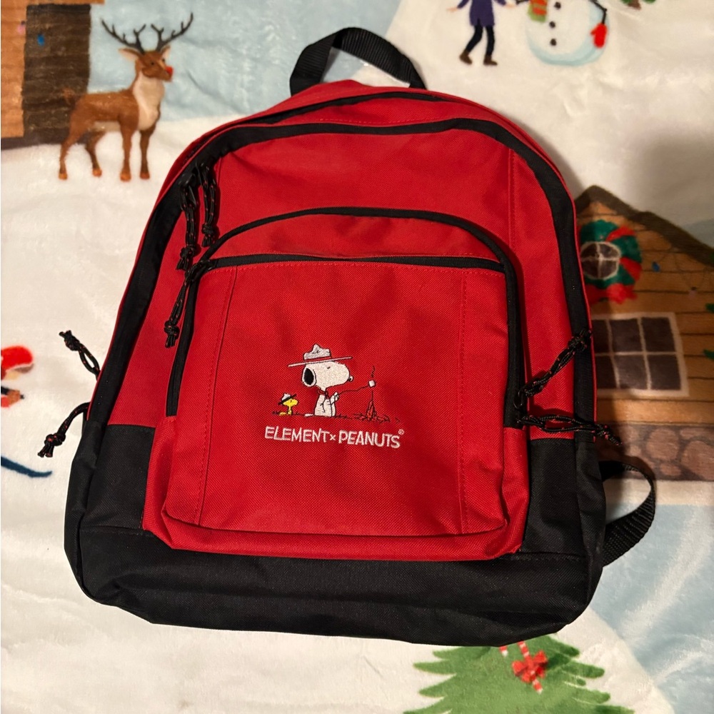 ElementxPeanuts Red Backpack - Picture 2 of 14